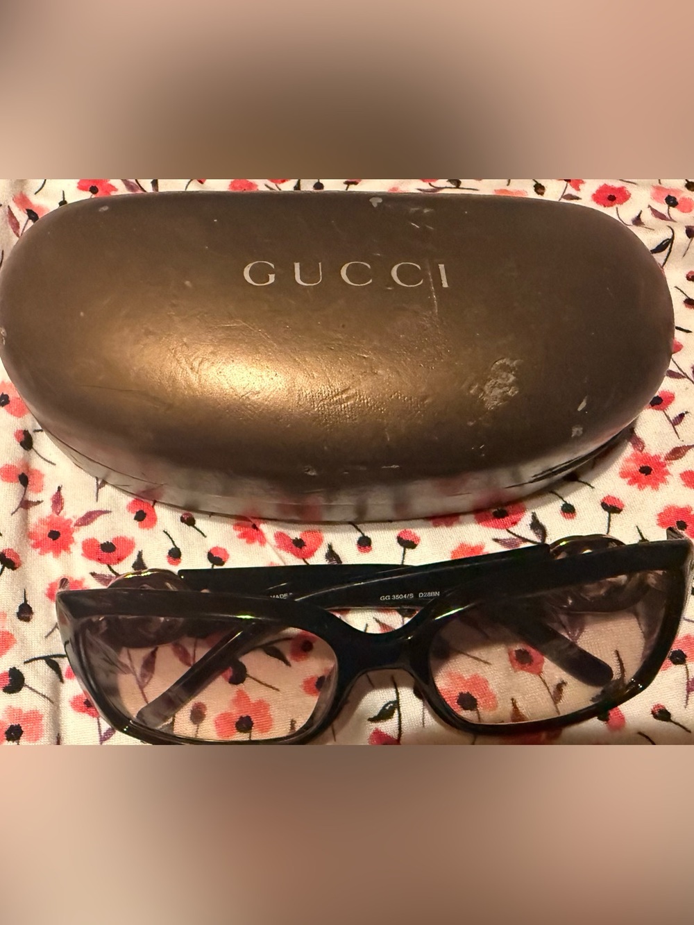 Gucci Dark Brown Square frame you can put own prescripcion Glasses Authentic - Picture 5 of 16
